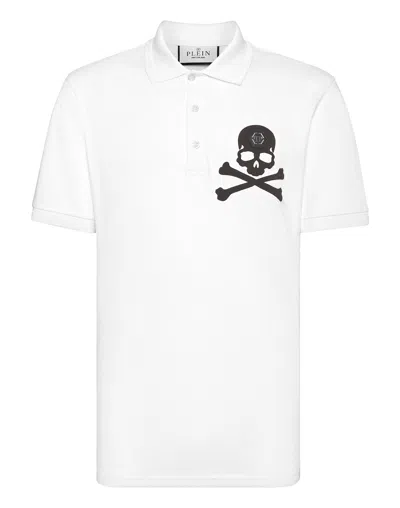 PHILIPP PLEIN POLO SHIRT SS SKULL & BONES