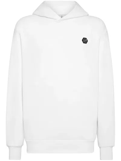 PHILIPP PLEIN RHINESTONE-EMBELLISHED COTTON HOODIE