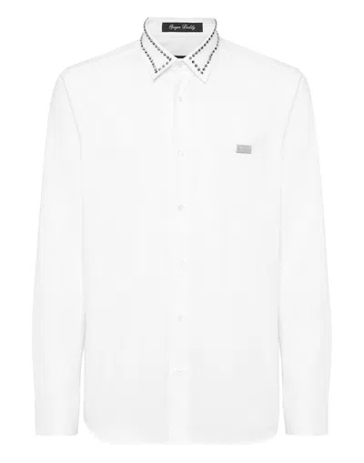 PHILIPP PLEIN SHIRT SUGAR DADDY CUT LS STUDS