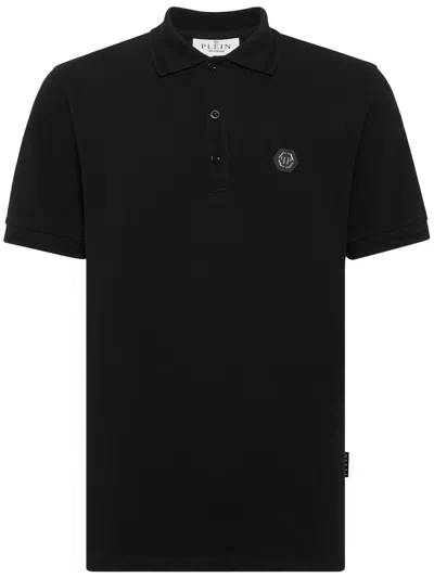 PHILIPP PLEIN SKULL-PRINT RHINESTONE-EMBELLISHED POLO SHIRT