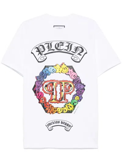 PHILIPP PLEIN SMILE-PRINT SHORTSLEEVED T-SHIRT