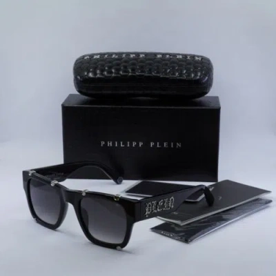 PHILIPP PLEIN PHILIPP PLEIN SPP042W 0700 SHINY BLACK/GRADIENT GREY 54-23-145 SUNGLASSES