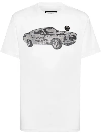 PHILIPP PLEIN STRASS CARS RACING T-SHIRT