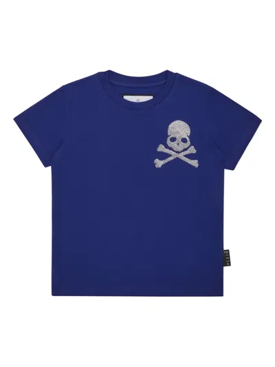 PHILIPP PLEIN STRASS SKULL&BONES T-SHIRT