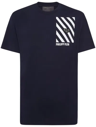 PHILIPP PLEIN STRIPE-PRINT T-SHIRT