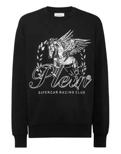 PHILIPP PLEIN SWEATSHIRT ROUND NECK LS RACING CLUB