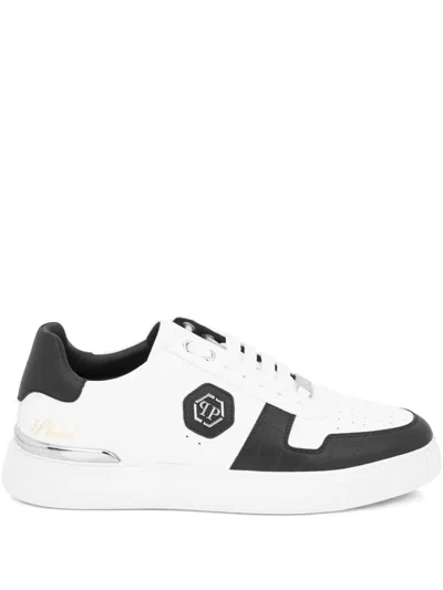PHILIPP PLEIN T-REX LOGO PLAQUE TRAINERS