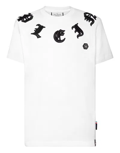 PHILIPP PLEIN T-SHIRT ROUND NECK SS GOTHIC PLEIN