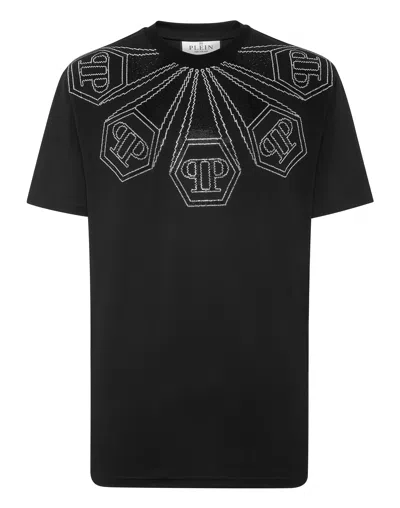 PHILIPP PLEIN T-SHIRT ROUND NECK SS HEXAGON
