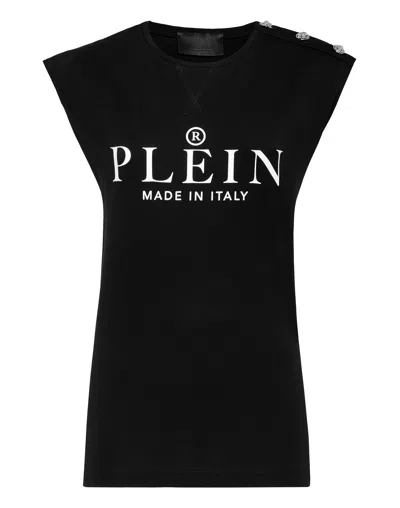 PHILIPP PLEIN T-SHIRT ROUND NECK SS ICONIC PLEIN