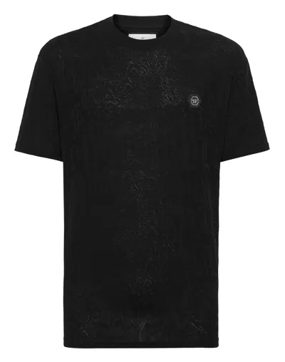 PHILIPP PLEIN T-SHIRT ROUND NECK SS MONOGRAM