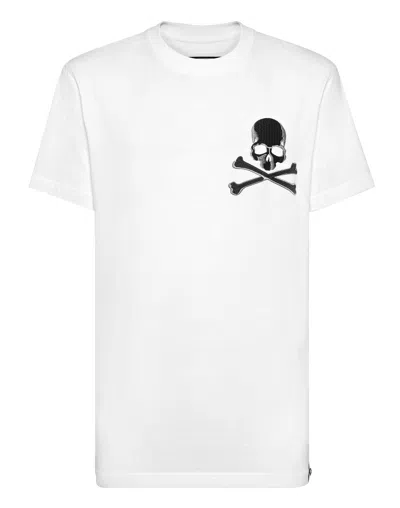 PHILIPP PLEIN T-SHIRT ROUND NECK SS SKULL & BONES