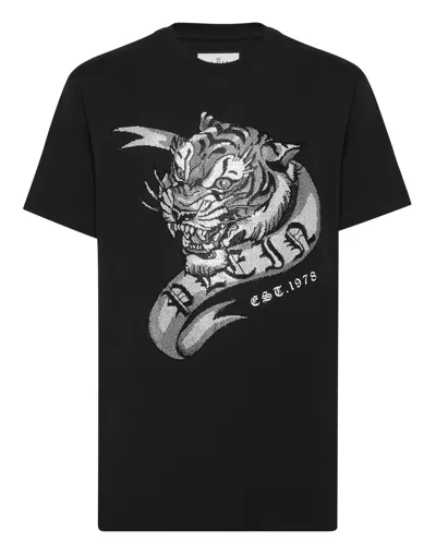 PHILIPP PLEIN T-SHIRT ROUND NECK SS TATTOO