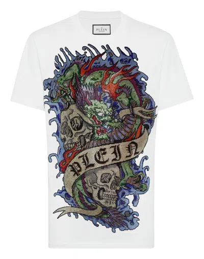 PHILIPP PLEIN T-SHIRT ROUND NECK SS TATTOO