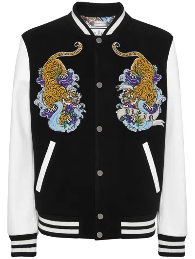 PHILIPP PLEIN TATTOO-PATCHES BOMBER JACKET