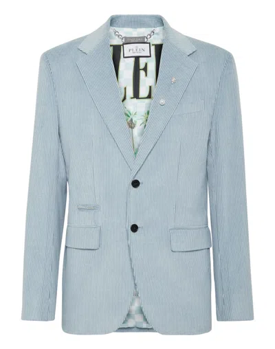 PHILIPP PLEIN VELVET GABARDINE BLAZER FLICKY FIT