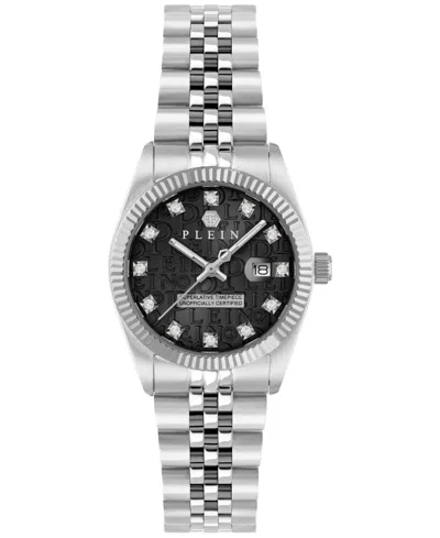 PHILIPP PLEIN WOMEN'S DATE SUPERLATIVE STAINLESS STEEL BRACELET WATCH 28MM
