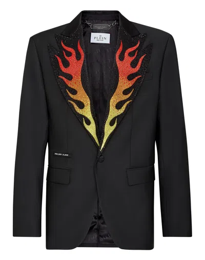 PHILIPP PLEIN WOOL BLAZER LORD FIT FLAME