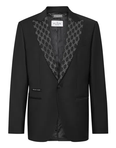 PHILIPP PLEIN WOOL BLAZER MONOGRAM