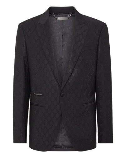 PHILIPP PLEIN WOOL BLAZER MONOGRAM