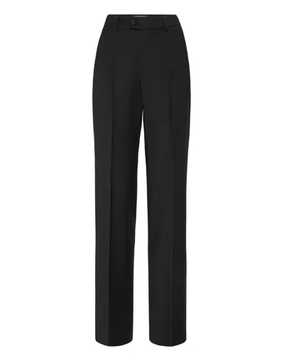 PHILIPP PLEIN WOOL STRAIGHT OFFICE TROUSERS