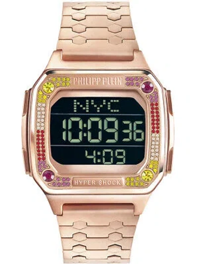 PHILIPP PLEIN WRISTWATCH PHILIPP PLEIN HYPER SHOCK PWHAA0821 STEEL GOLD ROSE CHRONO ALARM