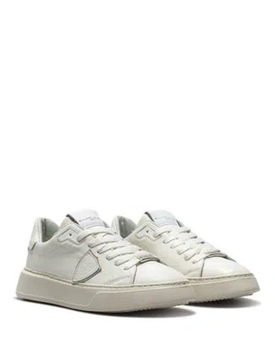 PHILIPPE MODEL DAMEN SCHUHE SNEAKERS PHILIPPE MODEL PARIS BTLD MOG1 GLITTER BUERRE ELFENBEIN