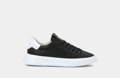 PHILIPPE MODEL MEN'S SNEAKERS PHILIPPE MODEL PARIS B) V002 - TEMPLE VEAU BLANC NOIR