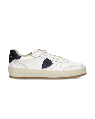 PHILIPPE MODEL MEN'S SNEAKERS PHILIPPE MODEL PARIS ♪ VX02 - NICE LOW WEST MIXAGE_BLEU