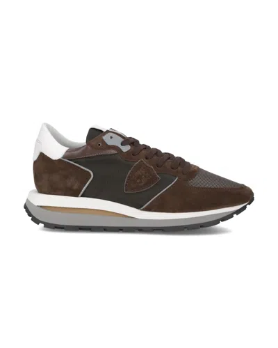 PHILIPPE MODEL MEN'S SNEAKERS PHILIPPE MODEL PARIS ♪ W023 TROPEZ HAUTE LOW MONDOAL BRUN
