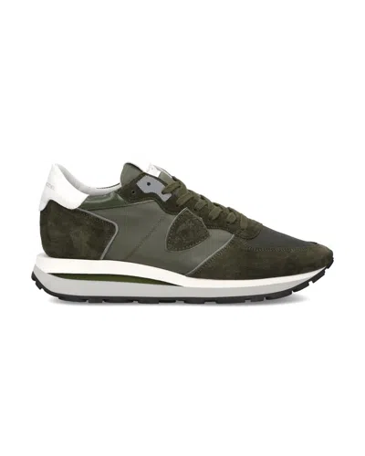 PHILIPPE MODEL MEN'S SNEAKERS PHILIPPE MODEL PARIS ♪ W026 TROPEZ HAUTE LOW MONDOAL_MILITAIRE