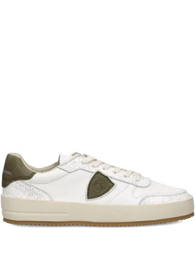 PHILIPPE MODEL NICE LEATHER-PANELLED SNEAKERS