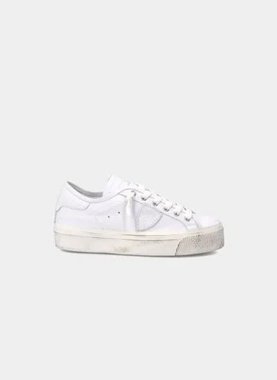 PHILIPPE MODEL WOMEN'S SNEAKERS PHILIPPE MODEL PARIS PHIL V001 - PARIS HAUTE VEAIU BLANC