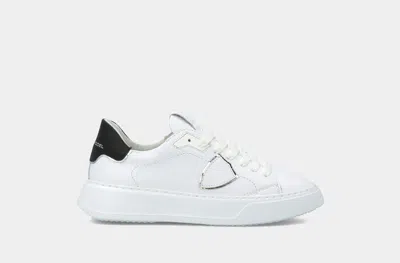 PHILIPPE MODEL WOMEN'S SNEAKERS PHILIPPE MODEL PARIS ♪ V010 -TEMPLE VEAU BLANC NOIR