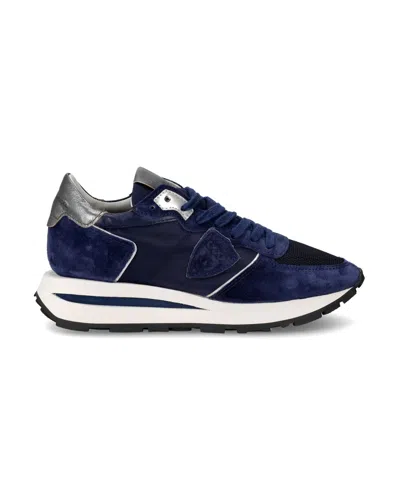 PHILIPPE MODEL WOMEN'S SNEAKERS PHILIPPE MODEL PARIS ♪ W001 - TROPEZ HAUTE MONDOAL BLUETTE