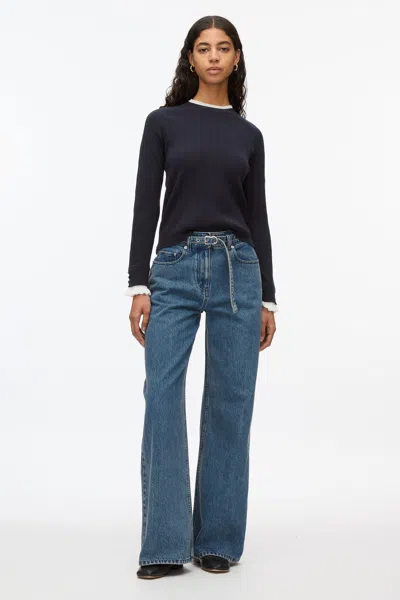 3.1 PHILLIP LIM FLUID RIB SWEATER WITH RUFFLE CUFF