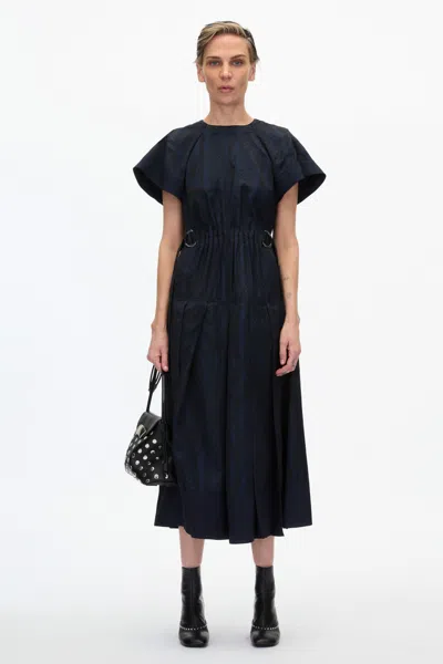 3.1 PHILLIP LIM JACQUARD PETAL SLEEVE MIDI DRESS