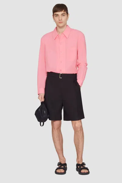 3.1 PHILLIP LIM LONG SLEEVE CONVERTIBLE COLLAR SHEER SHIRT