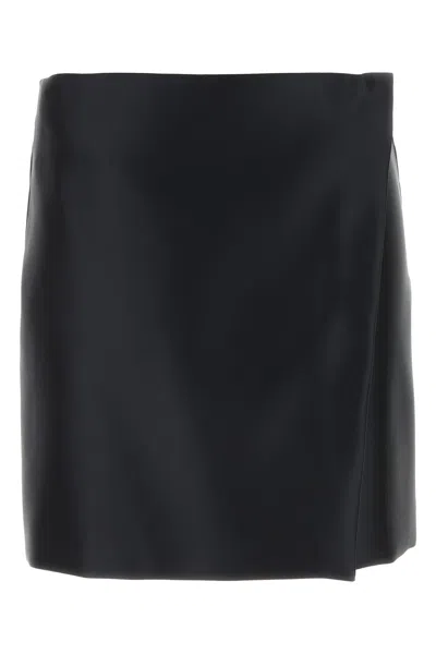 PHILOSOPHY BLACK SATIN MINI SKIRT