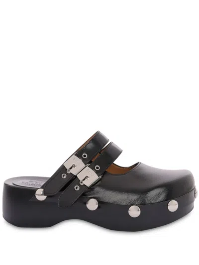 PHILOSOPHY DI LORENZO SERAFINI BUCKLE-FASTENING CLOSED CLOGS
