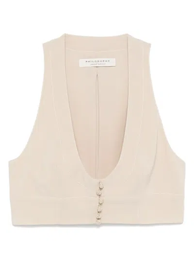 PHILOSOPHY DI LORENZO SERAFINI CROPPED GILET