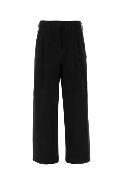 PHILOSOPHY DI LORENZO SERAFINI PHILOSOPHY DI LORENZO SERAFINI BLACK STRETCH COTTON WIDE LEG PANT