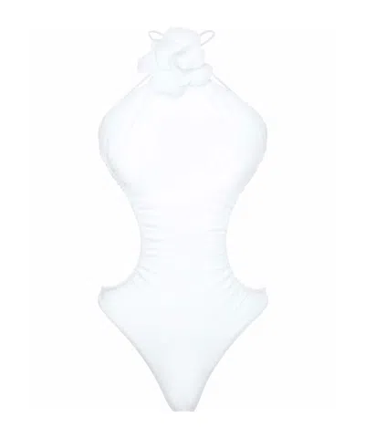 PHILOSOPHY DI LORENZO SERAFINI FLORAL DECAL ONE-PIECE SWIMSUIT