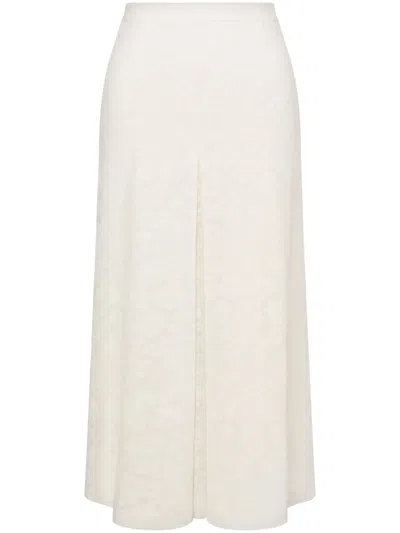 PHILOSOPHY DI LORENZO SERAFINI FLORAL-LACE MIDI SKIRT