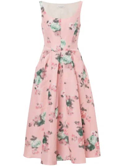 PHILOSOPHY DI LORENZO SERAFINI FLORAL MIDI DRESS