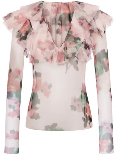 PHILOSOPHY DI LORENZO SERAFINI FLORAL-PRINT BLOUSE
