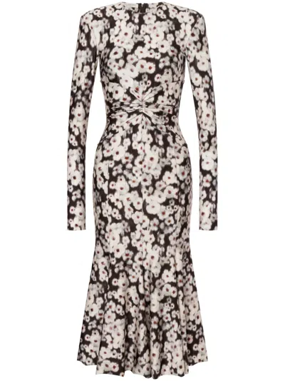 PHILOSOPHY DI LORENZO SERAFINI FLORAL-PRINT DRESS