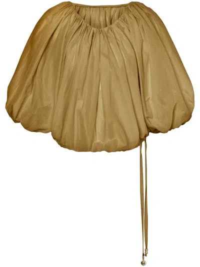 PHILOSOPHY DI LORENZO SERAFINI GATHERED BLOUSE