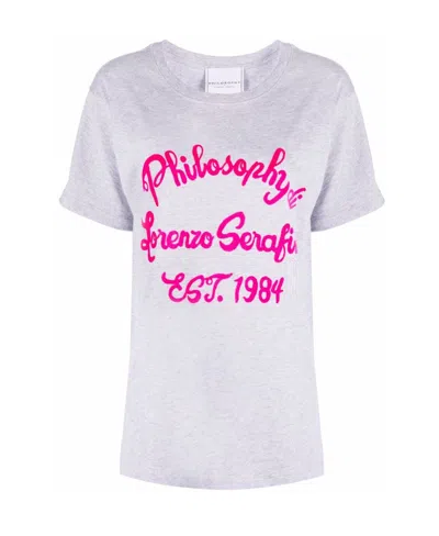 PHILOSOPHY DI LORENZO SERAFINI LOGO PRINTED T-SHIRT