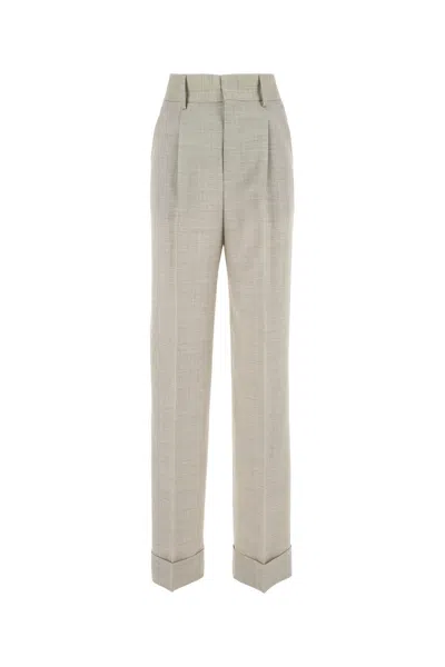 PHILOSOPHY DI LORENZO SERAFINI PHILOSOPHY DI LORENZO SERAFINI MELANGE LIGHT GREY STRETCH WOOL BLEND PANT